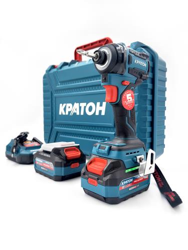 Винтоверт аккумуляторный ударный бесщеточный КРАТОН "Pro Series" BISC18-250N (2хАКБ 4,0А·ч; ЗУ + кейс)