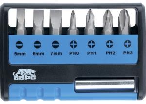 Набор бит БАРС с магнитным держателем 8 предм. (Sl.PH.CrV)