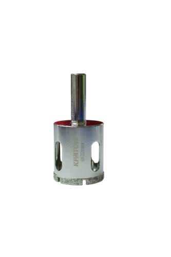 Коронка алмазная по керамограниту (в сборе) Кратон Ø32х35 мм