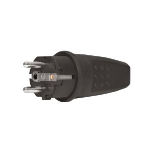 Вилка Универсал прямая с/з каучук 16А 250В IP44