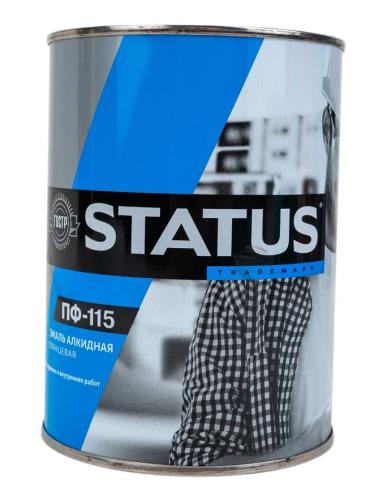 Эмаль ПФ-115 STATUS алкидная, полуглянцевая, белая, 2,6кг