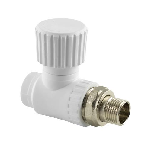 Вентиль для радиатора прямой RTP PPR 20х1/2,  белый
