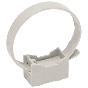 Держатель с хомутиком д 16-32 нейлон серый IEK