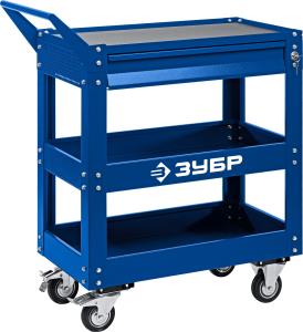 Тележка ЗУБР ПРОФЕССИОНАЛ, 820 х 405 х 955 мм, с выдвижным ящиком + 2 полки