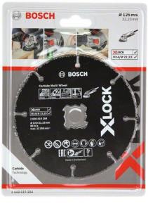Диск отрезной по дереву BOSCH X-LOCK, 125мм