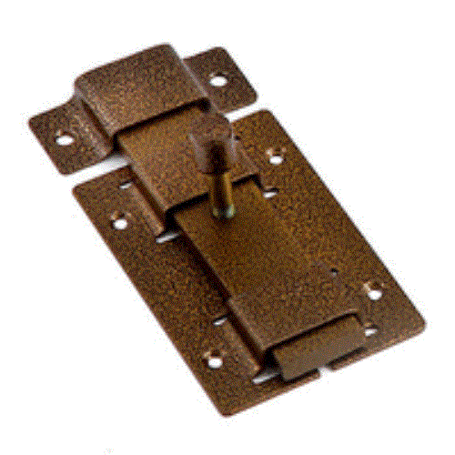 Задвижка  усил, прямоуг ригель, бронза