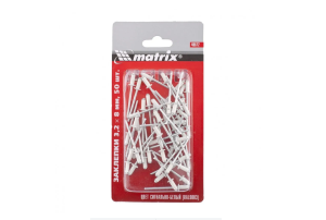 Заклепка MATRIX, вытяжная, 3,2 х 8 мм RAL 9003 (сигнально-белый), 50 шт