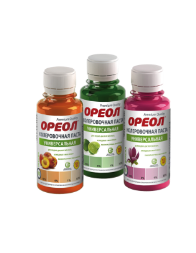 Паста колеровочная Ореол, желто-коричневый, 100мл