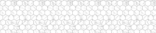 Панель интерьерная ПВХ пластик лак 3000*600мм Гексагон мрамор