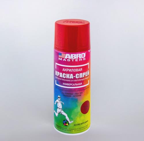 Эмаль аэрозольная акриловая ABRO MASTERS 75 красная 520мл