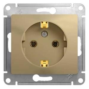 Розетка GLOSSA с/з,16А, механизм, ТИТАН