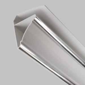 Плинтус потолочный белый для ПВХ панелей 3м хром