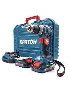 Дрель-шуруповерт ударная аккумуляторная бесщеточная КРАТОН "Pro Series" BICD18-65N (2хАКБ 2,0А·ч; ЗУ + кейс)