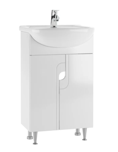 Тумба Уют 50 Лилия без ящика + Раковина Элегия 50 АЙСБЕРГ