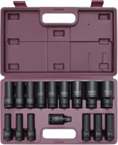 Набор головок торцевых Thorvik ударных глубоких 1/2"DR, 10-32 мм,  16 пр