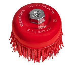 Щетка чашечная для УШМ VERTEX 100мм, М14, нейлон