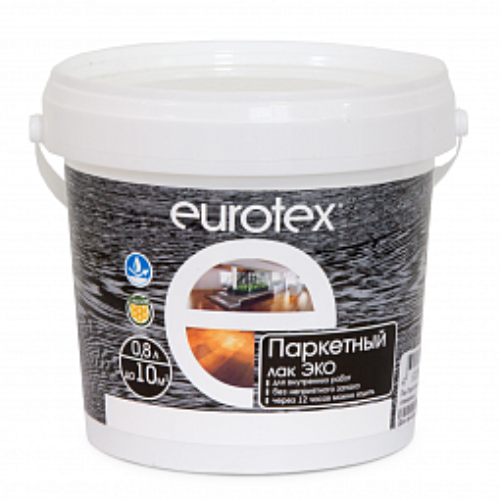 Лак Eurotex ЭКО паркетный полуматовый 0,8л