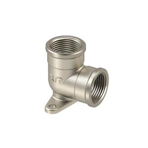 Угольник с креплением (водорозетка) RTP (ВР-ВР) 1/2"х90°, латунь