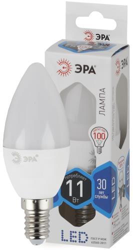 Лампа светодиодная ЭРА LED-СВЕЧА-B35 11Вт-840-Е27 170-265В 4000К 880Лм