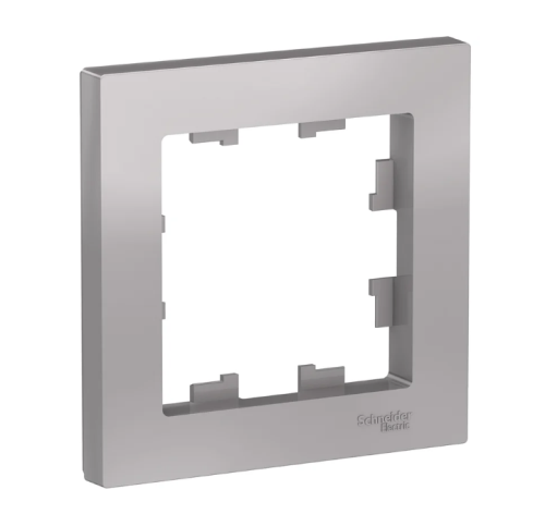 Рамка AtlasDesign 1-постовая, АЛЮМИНИЙ, SE 