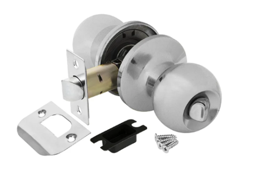 Ручка-защелка AJAX ЗШ-03 DK682 CP-BK, шар, фикс.,  хром