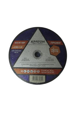 Круг отрезной по металлу Кратон "Профи" WA46SBF 230х1,6х22,2 мм
