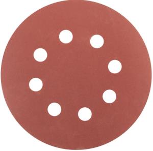 Круг абразивный FIT алюминий-оксидные под "липучку" перфорированный , P 80, 125 мм 1шт(5в уп) 