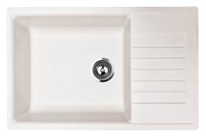 Мойка I-TECH квадратная с сушилкой 780x500x200 кварц, белый камень