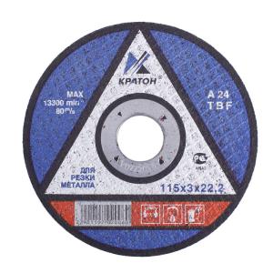 Круг отрезной по металлу Кратон "Профи" A 24 TBF 115х3,0х22,2 мм