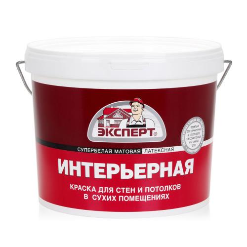Краска ВД Эксперт, супербелая, интерьерная, 7кг