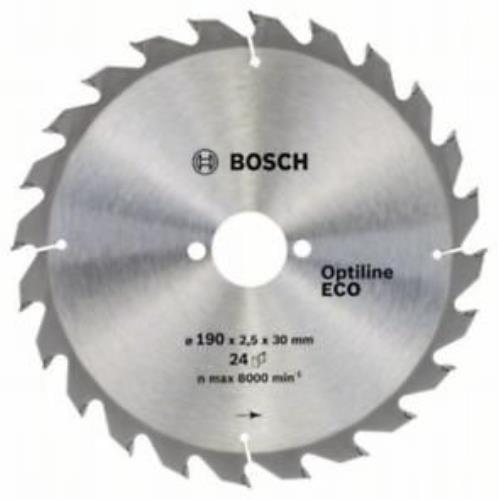 Диск пильный BOSCH OPTILINE ECO, 190х30 мм 24зуб
