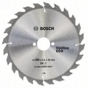 Диск пильный BOSCH OPTILINE ECO, 190х30 мм 24зуб