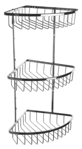 Полка Аквалиния угловая 3-ая, хром, 201 A-26