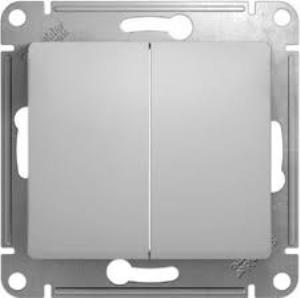 Выключатель GLOSSA 2кл, 10АХ, механизм, АЛЮМИНИЙ