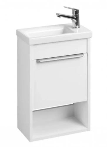 Тумба АКВАТОН Хоуп 40 1 створка Белый матовый + Раковина Миранда-40