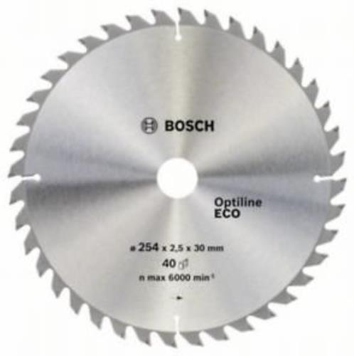 Диск пильный BOSCH OPTILINE ECO, 254х30мм 40зуб