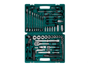 Набор KRAFTOOL EXTREM-76, (1/2"+3/8"+1/4"), 76 пр.