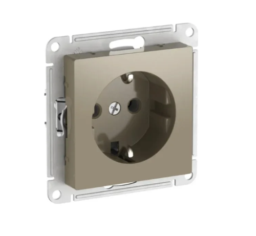 Розетка AtlasDesign с/з, 16А, механизм, ШАМПАНЬ, SE