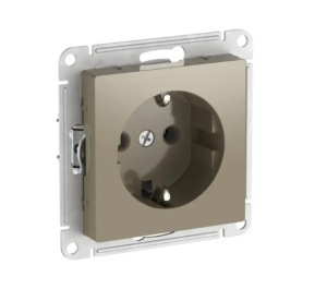 Розетка AtlasDesign с/з, 16А, механизм, ШАМПАНЬ, SE