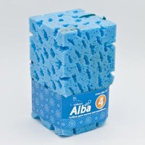 Губка для мытья а/м Kolibriya Alba-4, блок большой 215х120х110м