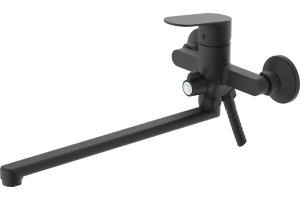 Смеситель VODA Shore Black для ванны с изл. 331мм, с аксессуарами