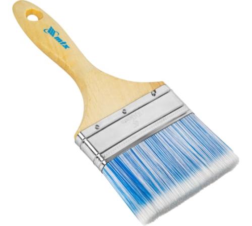 Кисть MATRIX  плоская "Евро", искусственная  щетина, деревянная ручка 4 (100мм)