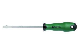 Отвертка Sata с обрезиненной ручкой шлицевая SL-6х250мм, S63415