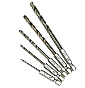 Набор сверл по металлу Vertex c шестигранным хвостовиком 2.3.4.5.6мм