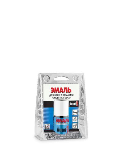 Эмаль KUDO для ремонта ванн и керамики с кисточкой 15мл.