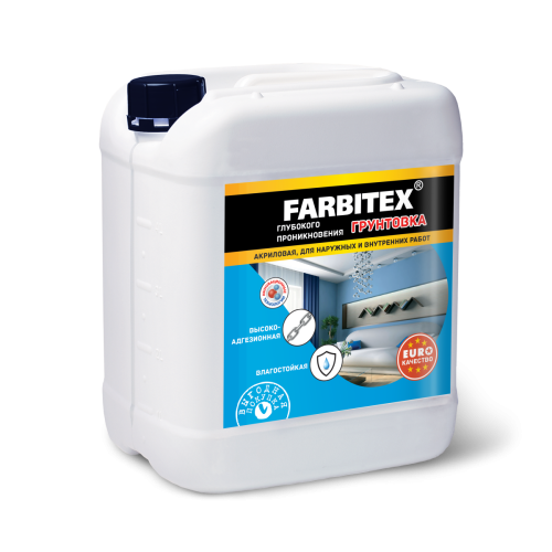 Грунтовка Farbirtex акриловая, глубокого проникновения 5кг