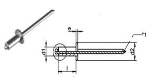 Заклепка Партнер, тяговая, 4,8х12мм, нерж, 20шт