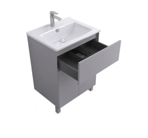 Тумба АКВАТОН Форест 60 Про Туманный серый + Раковина АКВАТОН Элина-60