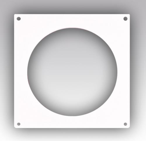 Накладка торцевая пластик 170х170 для воздуховода D125 ЭРА