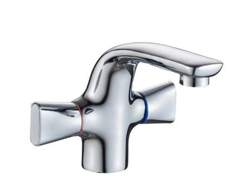 Смеситель GOTA ROCIO G071010 Palma д/умывальника с 2-мя рукоятками, креп. гайка